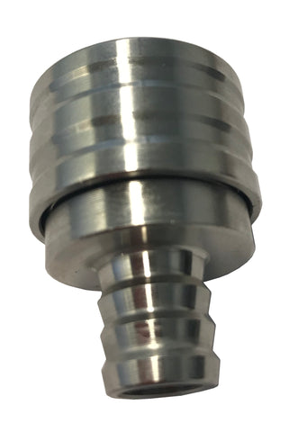 Flushout Nozzle - Suit Universal Tap - 12mm Barb - Stainless Steel